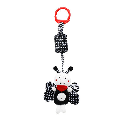 Baby toy with hanging rattles