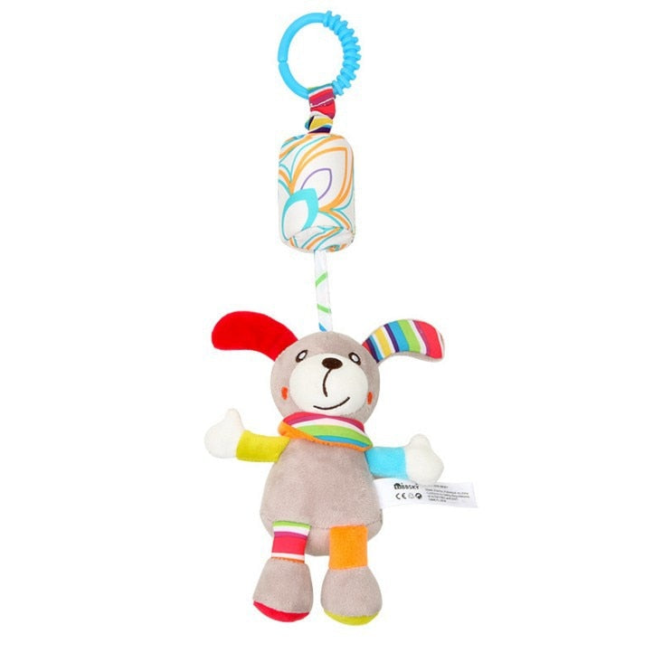 Baby toy with hanging rattles