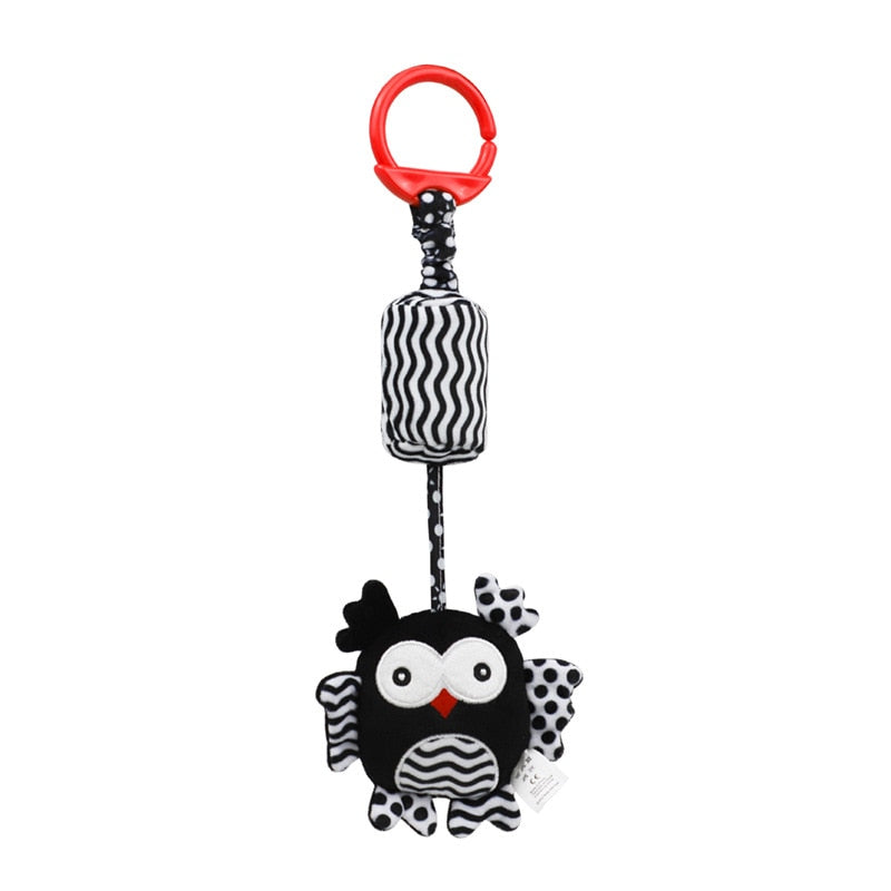 Baby toy with hanging rattles