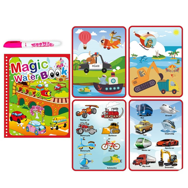 Toy Magic Water Book with Pen