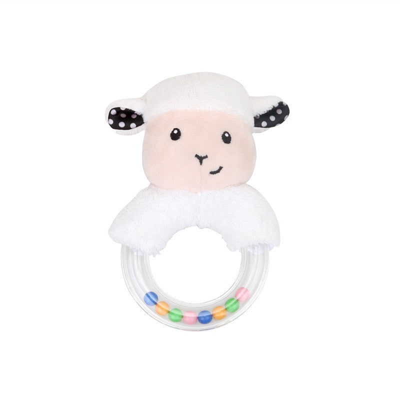 Baby toy with hanging rattles