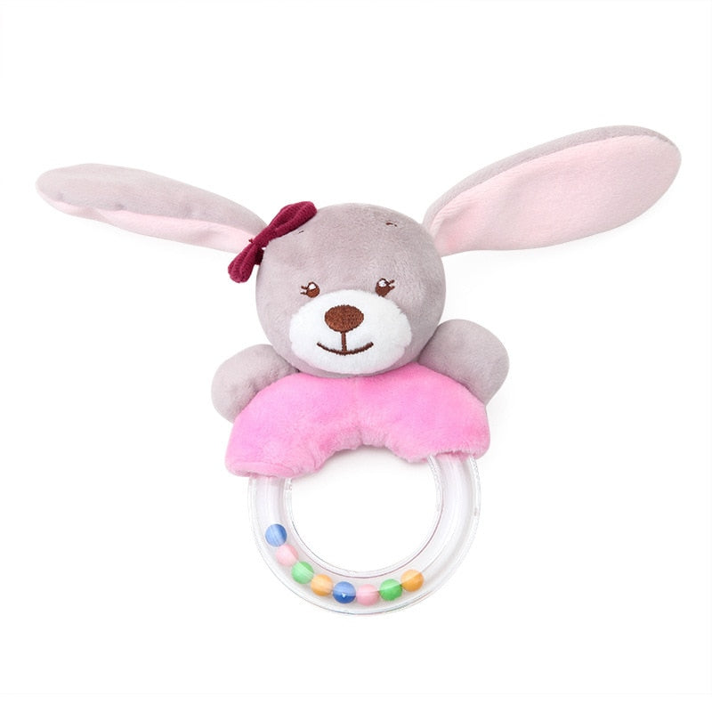 Baby toy with hanging rattles