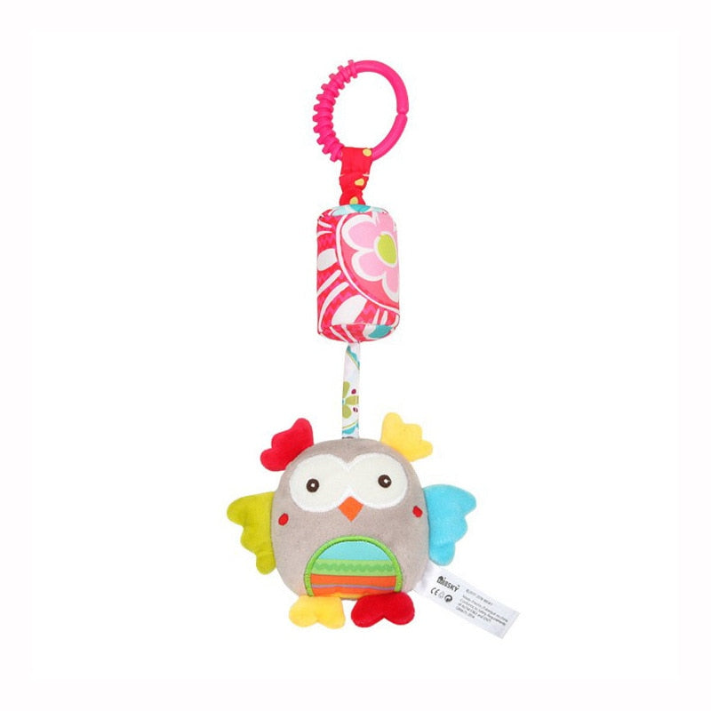 Baby toy with hanging rattles