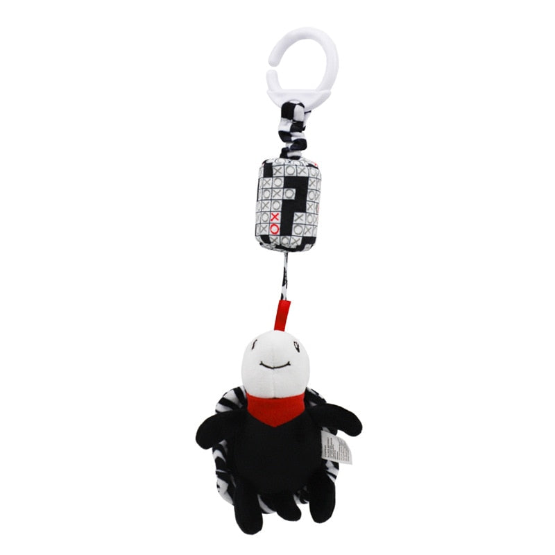 Baby toy with hanging rattles