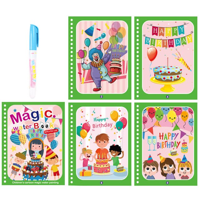 Toy Magic Water Book with Pen