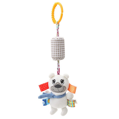 Baby toy with hanging rattles