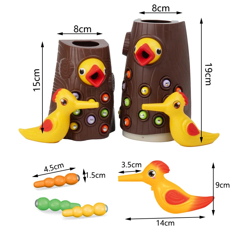 Woodpecker Catching Worms™  Montessori Toy